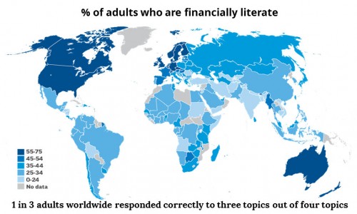 Mappa mondiale del livello di preparazione finanziaria
